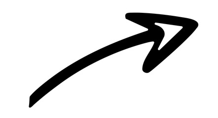 Simple hand drawn doodle right arrow