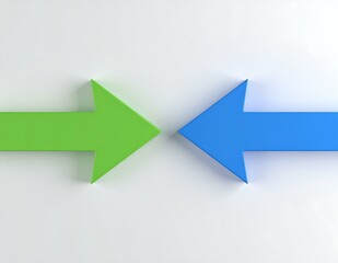 Opposite Arrows Green Right, Blue Left, Directional Choice, Decision, Contrast, Choice, Path, Direct