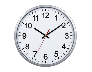 Simple Round Wall Clock Showing 10:10 Timekeeping Device
