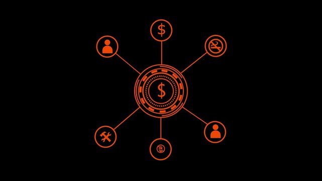 Dollar icon. video of a dollar sign.Dollar icon. video of a neon dollar sign.