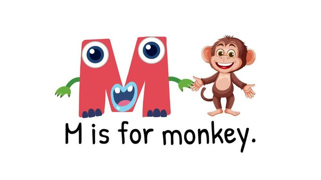 Alphabet Animation: M is for Monkey