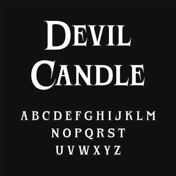 Devil Candle Font - Elegant Gothic Typeface, Spooky Serif Alphabet - Halloween and Horror Font