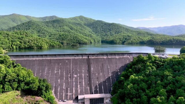 aerial push over the fontana dam