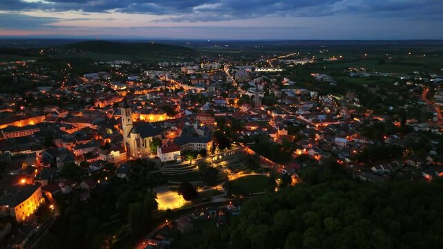 Kutna Hora At Dusk - Featued In Czech Role-playing Game Kingdom Come: Deliverance. Aerial Shot