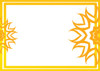 Traditional Indonesian batik for decorating a4 landscape certificate, diploma, announcement, advertisement	