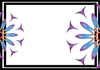 Obraz premium Traditional Indonesian batik for decorating a4 landscape certificate, diploma, announcement, advertisement 