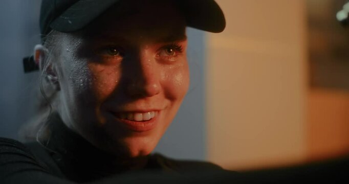 Montage of Tense Standoff in Action Movie: Two Criminals in Tactical Gear Pointing Weapons at Each Other and Talking. SWAT Agent Attacking Killer in Dark Warehouse. Dramatic Scene of Armed Conflict.