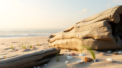 driftwood on the beach
