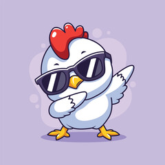 Cute Gorilla wearing sunglasses. Vector illustration in cartoon style.