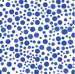 Seamless pattern of blue polka dots with transparent background. Abstract small polka dot pattern. suit Kurt digital design motif colourful wallpaper illustration, traditional design 