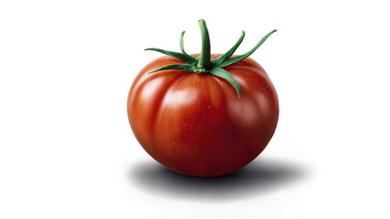A single, ripe tomato, highlighted against a muted background.
