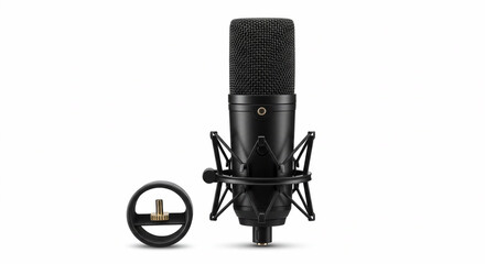 Professional Studio Condenser Microphone with Shock Mount and Pop Filter - High-Quality Audio Recording Equipment for Music Production, Podcasting, and Voiceovers