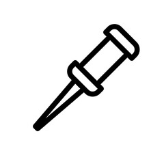 push pin line icon