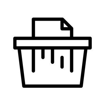 recommend clip art: paper shredder line icon