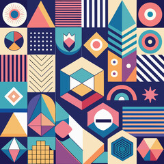 Obraz premium Modern Geometric Patterns & Abstract Shapes Vector Bundle for Backgrounds, Branding & Digital Design