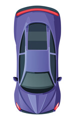 elegant purple sports car illustration