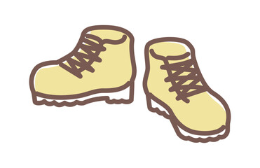 simple illustration of trekking shoes