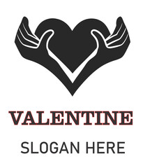  Valentine logo background. vector. editable