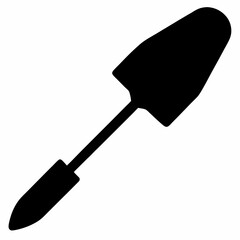 Trowel Silhouette Vector Black Garden Tool Graphic for Construction and Landscaping Projects
