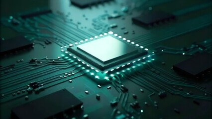 Obraz premium High-Performance Microprocessor Advanced Technology in Semiconductor Design