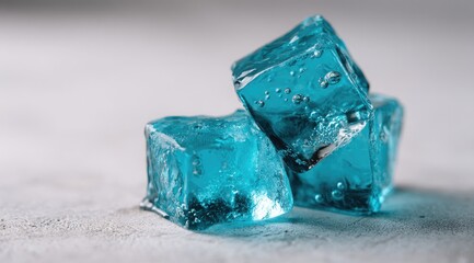 Obraz premium Turquoise cubed candies