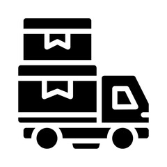 box truck glyph icon