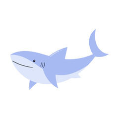Cartoon Illustration of a Shark