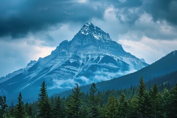 Mountain peak cinematic blur background