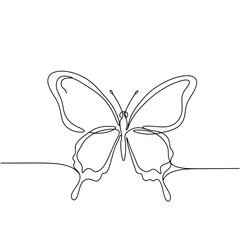 Butterfly One-Line Drawing: Minimalist Insect Art