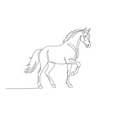 Elegant Horse Continuous Line Art - Minimalist Design