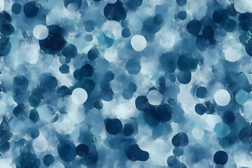 seamless photographic pattern bokeh effect in various shades of blue