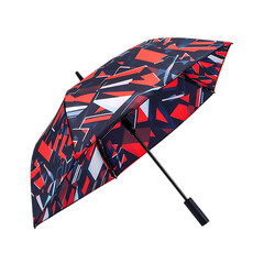 Contemporary Compact Umbrella with a Bold Digital Pattern Isolated on Transparent Background