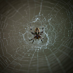 Spider on Web: Nature Macro Photography