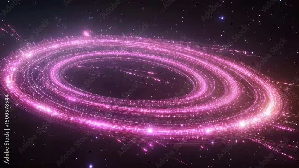 Wall mural mesmerizing spiral of pink light creating a dreamy abstract visual with ethereal glow and motion