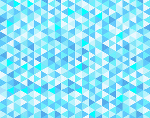 青色の幾何学模様（ポリゴン柄）の背景素材