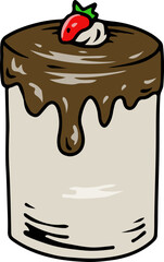Dripping Chocolate Cake Clipart