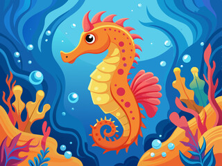 sea horse illustration