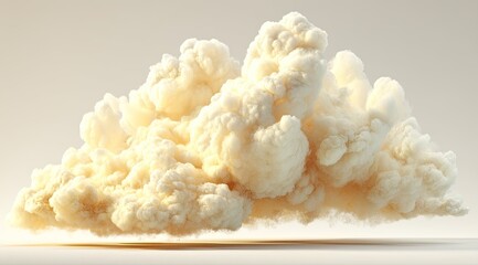 Creamy, fluffy cloud-like mass