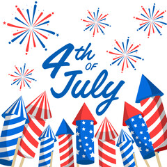 Obraz premium illustration for celebrate 4th of july independence day