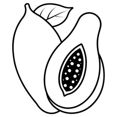 vector illustration of a papaya