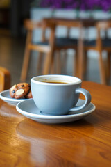 Hot Americano from Indonesia, captured on May 23, 2025. A rich espresso blend brewed with hot water, delivering bold flavor and a smooth finish with local coffee character