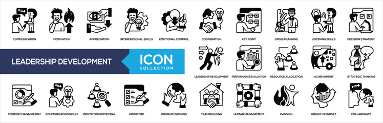 Leadership Development Mixed Icon Collection