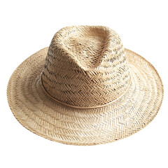 Soft Straw Hat with a Light Ethereal Weave and a Ge Isolated on Transparent Background