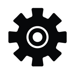 puzzle piece gear icon vector illustration