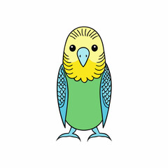 funny parrot on a white background