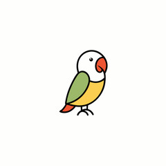 parrot on white background