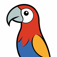 parrot on a white background
