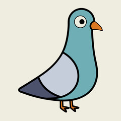 cartoon bird on a blue background