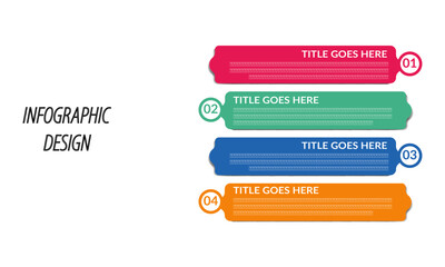 Modern design template for infographic with 4 options or steps. Infographic business concept Can be used for info graphics, flow charts, presentations, web sites, banners.