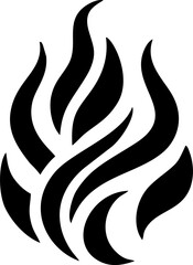 Abstract Fire Symbol Design for Graphic Use